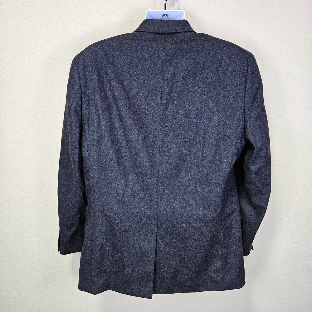 Ralph Lauren Wool Cashmere Blazer Mens 44R Charcoal Gray Flannel Sport Coat Soft - Picture 16 of 16